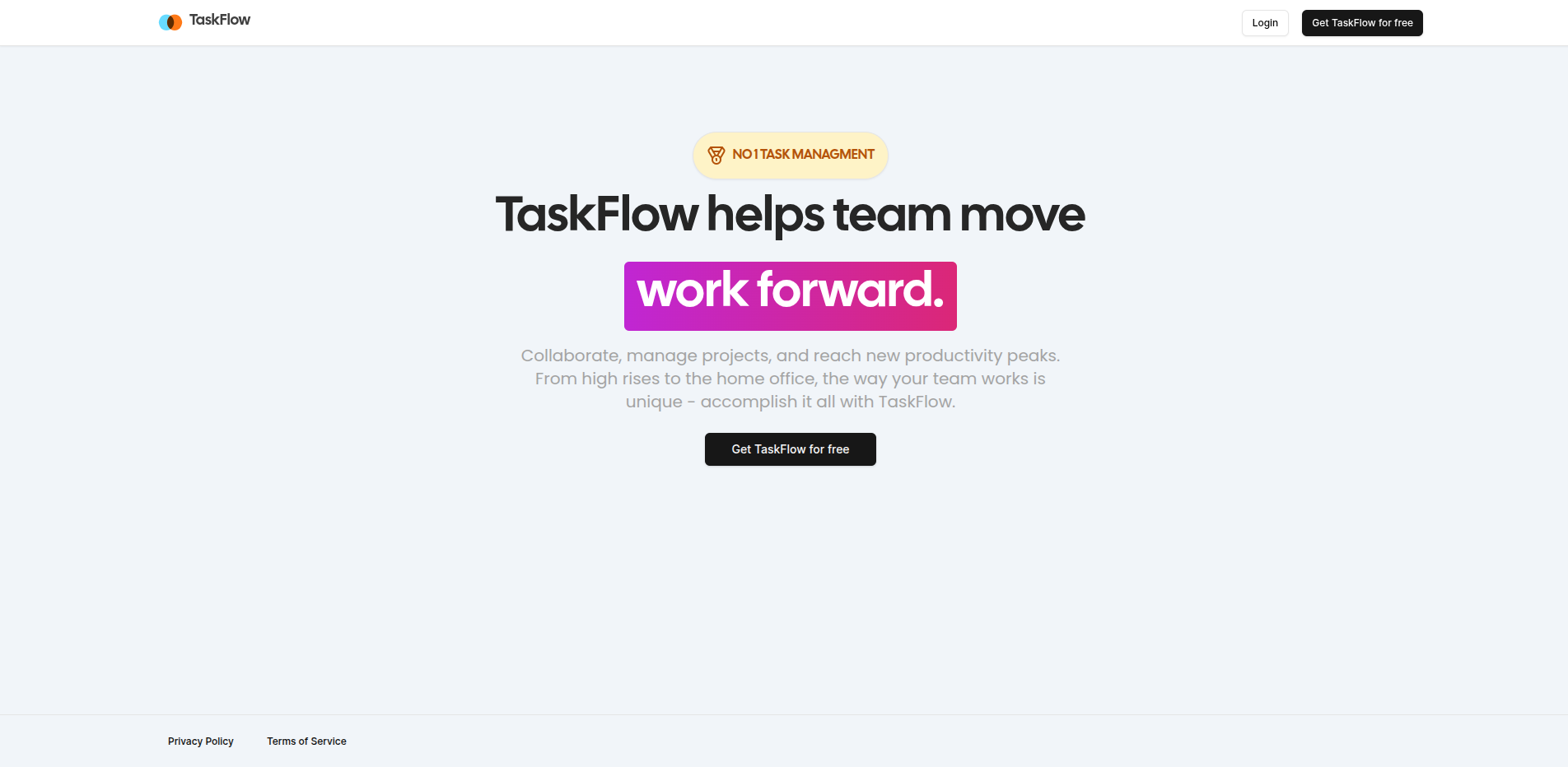 TaskFlow – Project Management Tool