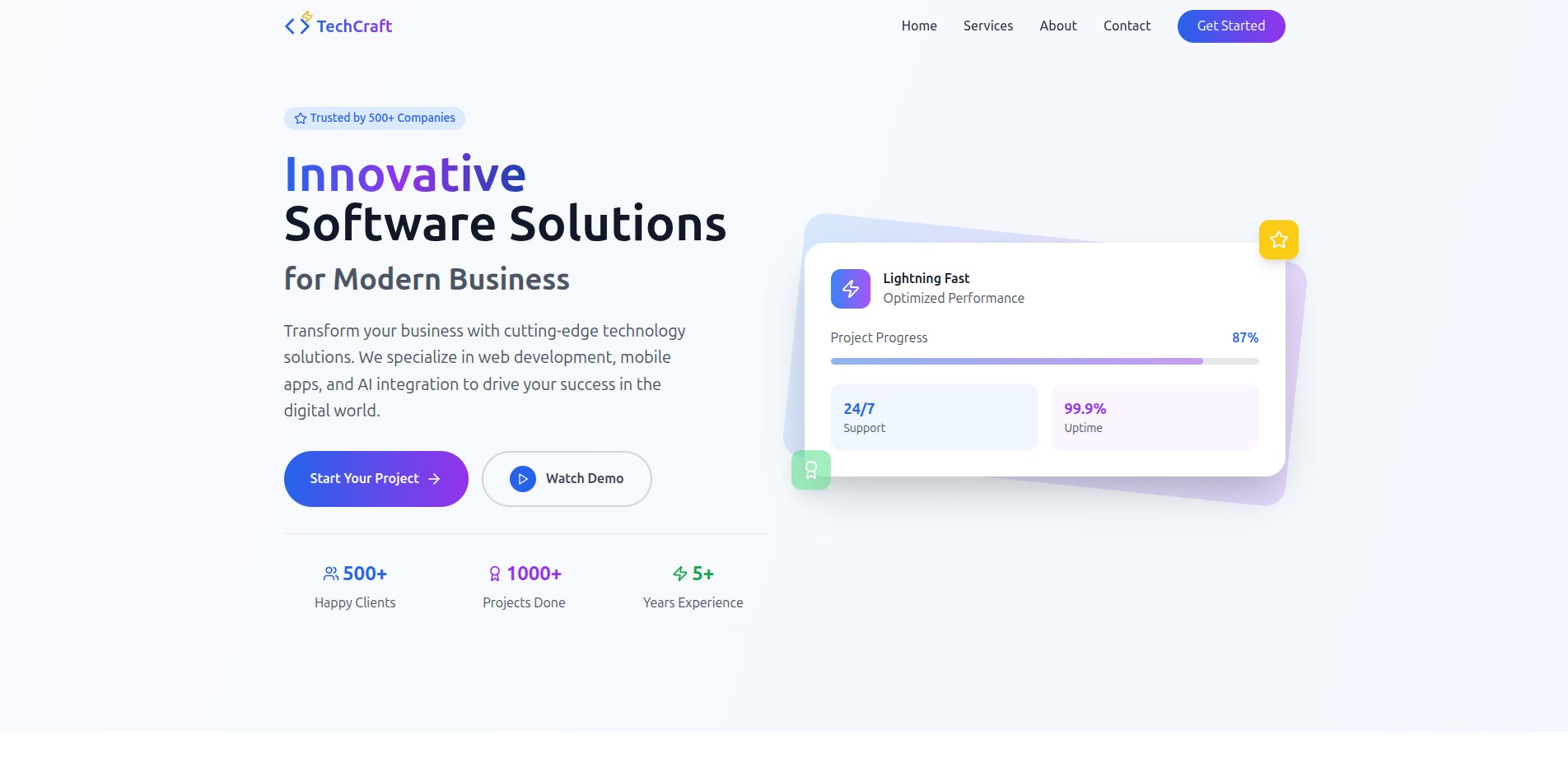 Tech Craft – Startup Business Template